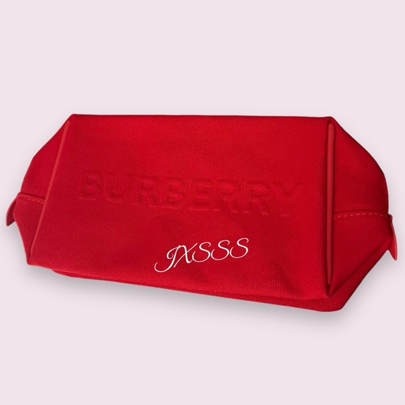 Red Burberry Beauty (Embossed) Makeup-Cosmetic Bag - Picture 10 of 11